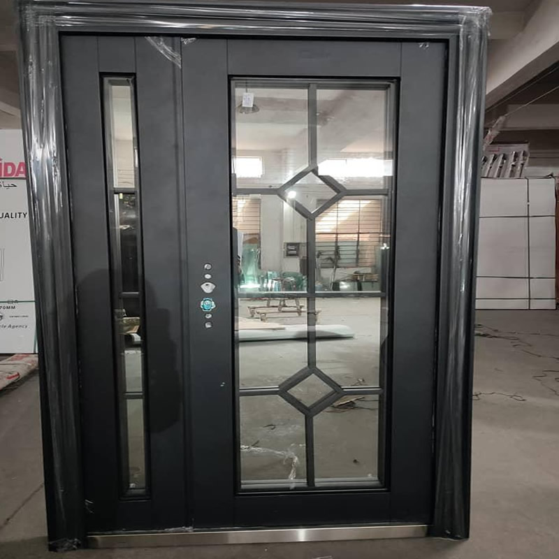 High-quality German Steel Door with minimalist design and reinforced hinges